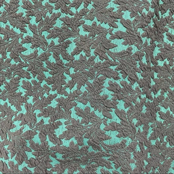 NWT-Michael Kors-Green and Black Embroidered Straight Skirt S - Picture 2 of 7